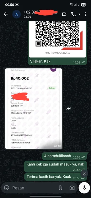 Testimoni CapCut Pro — screenshot asli pelanggan Jajan Web