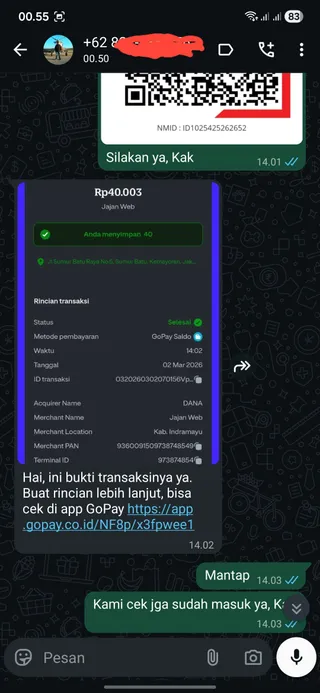 Testimoni Disney Plus Premium (Sharing) — screenshot asli pelanggan Jajan Web